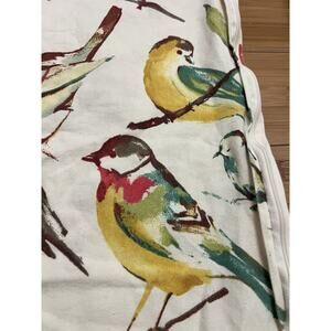 NEWPORT BIRDS BIRDWATCHERS AQUA TEAL RED PILLOW COVER 3 Pieces USA Country